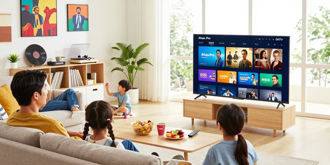 Profitez des moments de divertissement en famille avec Atlas Pro ONTV sur votre Smart TV.