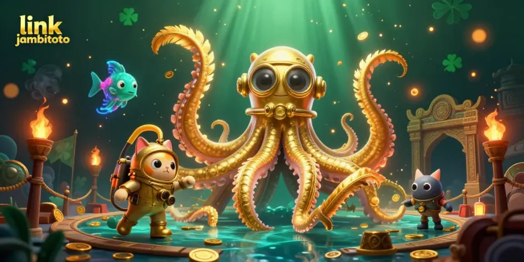 Experience the thrill with link jambitoto as characters embark on a vibrant gambling adventure.