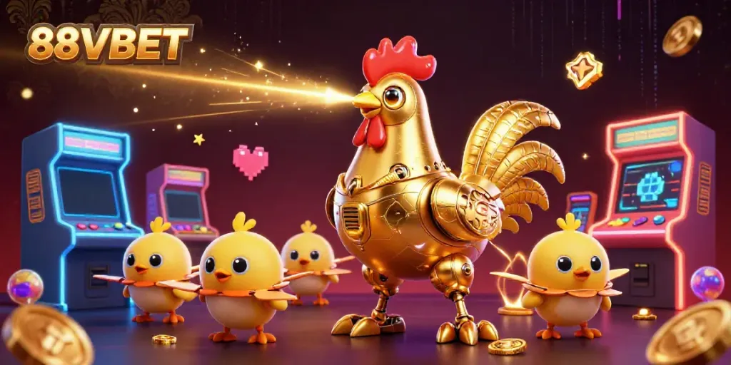 Engage with thrilling games at 88VBET featuring a vibrant casino-themed 3D illustration.
